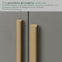 Ver imagem 7 de Guarda-Roupa Casal com Pés e Espelho 6 Portas 2 Gavetas Estrela Premium Cinza/Jequitibá/Granizo