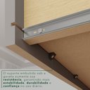 Ver mais imagens de Guarda-Roupa Casal com Pés e Espelho 6 Portas 2 Gavetas Estrela Premium Cinza/Jequitibá/Granizo