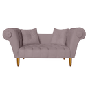 Ver imagem 1 de Namoradeira Recamier Sofá Decorativo 02 Lugares Dubai Suede Rose - Incasa Decor