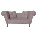 Ver imagem 1 de Namoradeira Recamier Sofá Decorativo 02 Lugares Dubai Suede Rose - Incasa Decor