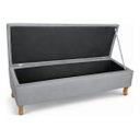 Ver imagem 3 de Recamier Liza para Cama Box Super King 198cm Design Elegante: Cinza-Claro/ Suede