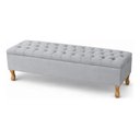 Ver imagem 1 de Recamier Liza para Cama Box Super King 198cm Design Elegante: Cinza-Claro/ Suede