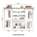 Ver imagem 4 de Closet Aberto Modulado para Casal 285cm Eminence Branco