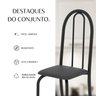 Conjunto de Mesa Tubular 140cm X 75cm Tampo em Vidro com 6 Cadeiras Iris B - 4