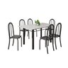 Conjunto de Mesa Tubular 140cm X 75cm Tampo em Vidro com 6 Cadeiras Iris B - 2