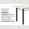 Conjunto de Mesa Tubular 140cm X 75cm Tampo em Vidro com 6 Cadeiras Iris B - 10