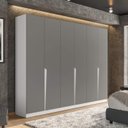 Ver imagem 1 de Guarda Roupa Casal com 6 Portas e 4 Gavetas 240825 Linha Porto Politorno Móveis
