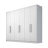 Guarda Roupa 100% Mdf 6 Portas 8 Gavetas Branco - 1