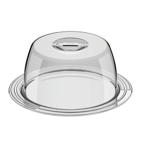 Porta-queijo Tramontina Ciclo em Aço Inox 25 Cm 2 Peças Tramontina