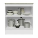 Ver imagem 4 de Balcão de Cozinha 70 Cm 2 Portas Branco/cinza Lux Madesa Branco/cinza