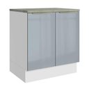 Ver imagem 1 de Balcão de Cozinha 70 Cm 2 Portas Branco/cinza Lux Madesa Branco/cinza