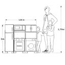 Ver imagem 7 de Kit Mini Cozinha Infantil com Geladeira e Máquina de Lavar - Cinza
