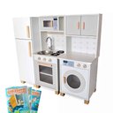 Ver imagem 1 de Kit Mini Cozinha Infantil com Geladeira e Máquina de Lavar - Cinza