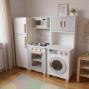 Ver imagem 2 de Kit Mini Cozinha Infantil com Geladeira e Máquina de Lavar - Cinza