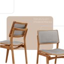 Ver imagem 3 de Conjunto Eva com 2 Cadeiras Madeira Moderna Mobília Luna / Imbuia Nat.