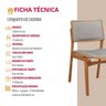 Conjunto Eva com 2 Cadeiras Madeira Moderna Mobília Luna / Imbuia Nat. - 4