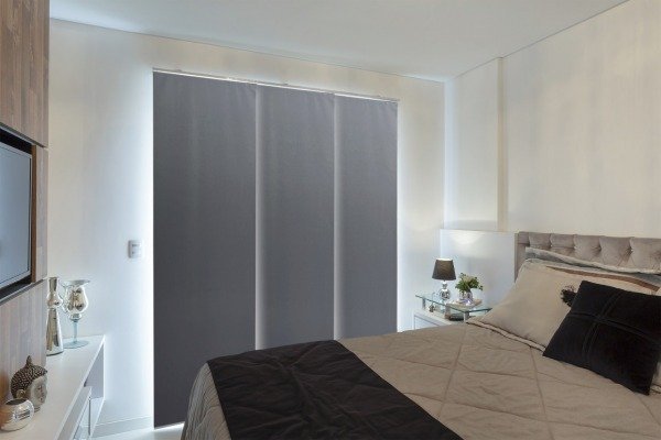 Persiana Painel (2,20Lar. x 2,25Alt.) Blackout Cinza Escuro