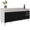 Ver imagem 7 de Armário de Cozinha Modulado de Canto 7 Peças Cp35 Balcão com Tampo Branco/preto - Lumil Lumil Móveis