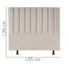 Cabeceira Estofada King 195CM Cora Courino Bege - D A DECOR D&A Decor - 3