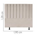 Ver imagem 3 de Cabeceira Estofada King 195CM Cora Courino Bege - D A DECOR D&A Decor