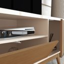 Ver imagem 6 de Rack Valencia para TV até 72 Polegadas, Pés em Madeira Maciça e 3 Porta com Abertura no Toque.