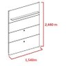 Painel Piso-Teto Interlagos para TV de até 65 polegadas - Calacata/Off White - Madetec - 3