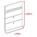 Ver imagem 3 de Painel Piso-teto Interlagos para Tv de até 65 Polegadas - Calacata/off White - Madetec