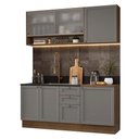Ver imagem 2 de Armário de Cozinha Compacta 180 Cm Rustic-cinza Vik Madesa 03 Rustic-cinza