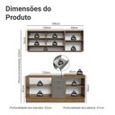 Ver imagem 3 de Armário de Cozinha Compacta 180 Cm Rustic-cinza Vik Madesa 03 Rustic-cinza