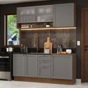 Ver imagem 1 de Armário de Cozinha Compacta 180 Cm Rustic-cinza Vik Madesa 03 Rustic-cinza
