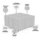 Ver imagem 7 de Kit 02 Puffs Quadrado Milano 90x90cm W01 Linho Cinza
