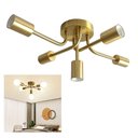 Ver imagem 1 de Lustre Sputnik Luminaria 5 Lampadas E27 Iluminaçao Quarto Sala Recepçao Comercial Residencial Luxo