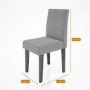 Ver imagem 4 de Conjunto Sala de Jantar Mesa com 4 Cadeiras Estofadas Manuele Espresso Móveis