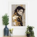 Ver imagem 2 de Quadro Michael Jackson Flores - 60x48cm:moldura Branca