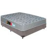 Cama Box Cinza e Colchão Sleep Max D33 Casal Castor - 1