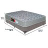 Cama Box Cinza e Colchão Sleep Max D33 Casal Castor - 3