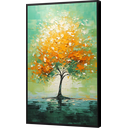 Ver imagem 1 de Quadro Decorativo Abstrato Canvas Filete Árvore Peça Grande Delicada Gg