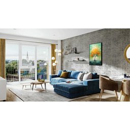 Quadro Decorativo Abstrato Canvas Filete Árvore Peça Grande Delicada Gg - 2