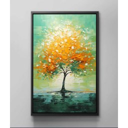 Quadro Decorativo Abstrato Canvas Filete Árvore Peça Grande Delicada Gg - 3