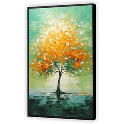 Quadro Decorativo Abstrato Canvas Filete Árvore Peça Grande Delicada Gg - 5