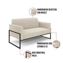 Ver imagem 3 de Namoradeira e 2 Poltronas Industrial Alta Preto Marisa Bouclê Bege D03 - D’Rossi