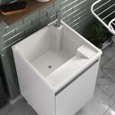 Ver imagem 6 de Tanque Lavanderia 26 Litros Torneira de Bancada + Gabinete Cor:branco