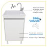 Tanque Lavanderia 26 Litros Torneira de Bancada + Gabinete Cor:branco - 3