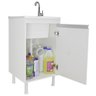 Tanque Lavanderia 26 Litros Torneira de Bancada + Gabinete Cor:branco - 4
