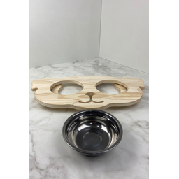 Comedouro Elevado Ergonômico – Gato - Pé Baixo 43x30x7 - 2