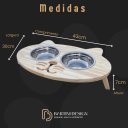 Ver imagem 6 de Comedouro Elevado Ergonômico – Gato - Pé Baixo 43x30x7