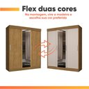 Ver imagem 3 de Guarda Roupas Casal 3 Portas de Correr com Espelho Sami Flex