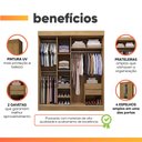Ver imagem 5 de Guarda Roupas Casal 3 Portas de Correr com Espelho Sami Flex