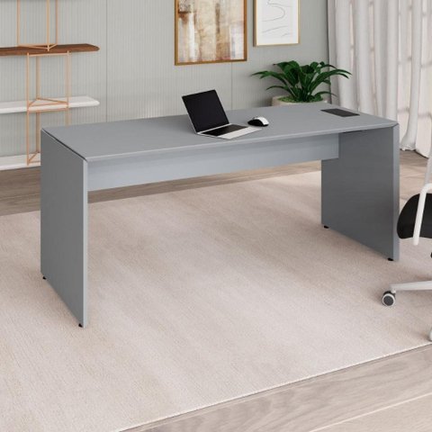 Mesa Diretor Premium Dinâmica 1,7 m X 0,70 m Corporativa com Bordas em 45° e Caixa de Tomadas F5