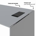 Ver imagem 4 de Mesa Diretor Premium Dinâmica 1,7 m X 0,70 m Corporativa com Bordas em 45° e Caixa de Tomadas F5